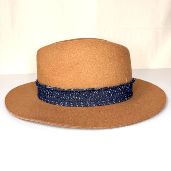 FREE PEOPLE Wool Fedora Hat Women's Boho Casual Hippie Festival Neutral Coastal - Picture 4 of 11